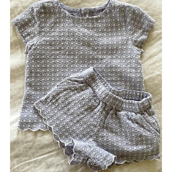 Gymboree Other - Gymboree Eyelet lined Top and shorts top 2T, shorts 18-24 mos